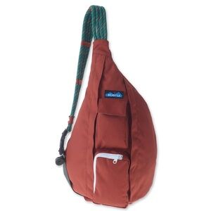 KAVU Rust Red Clay Rope Sling Bag purse hiking camping outdoors water resistant